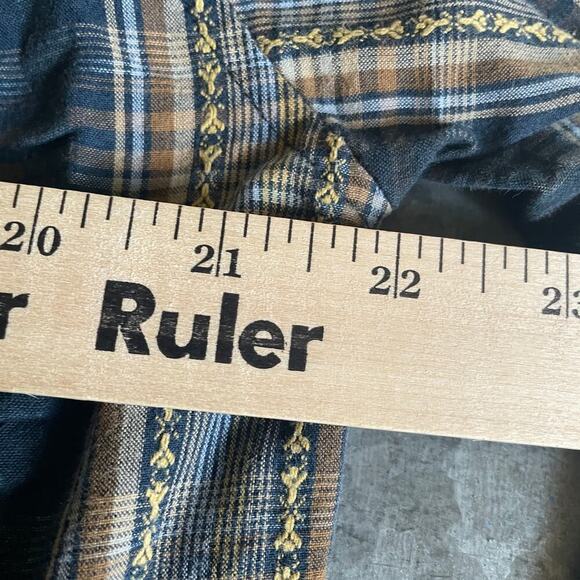 Vintage REI Plaid Western Snap Button Up Shirt Mens Small Hiking Outdoor 90s Y2K - Picture 8 of 9